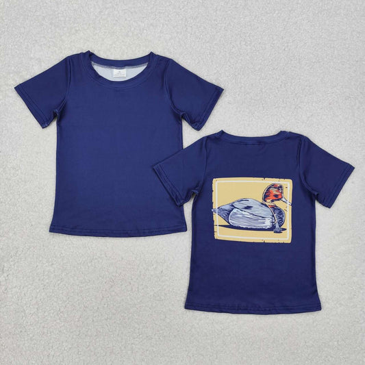 Cute duck baby boy navy short sleeve t-shirt top