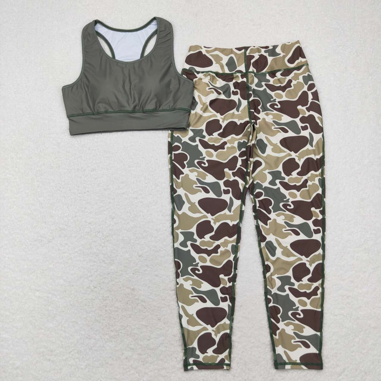 Adult grey camo print yoga clothes