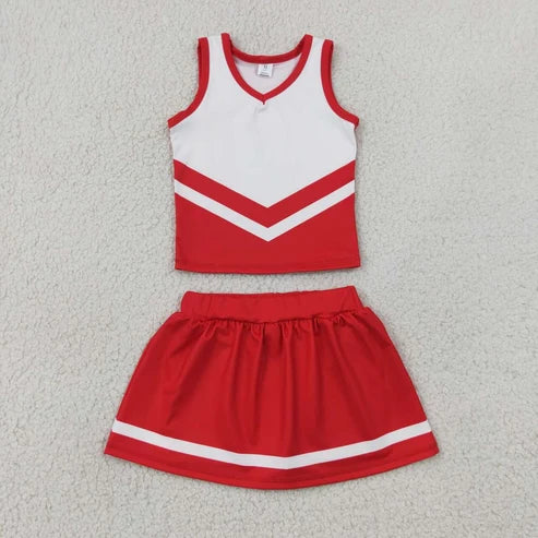 Black top matching skorts girls summer yoga outfit