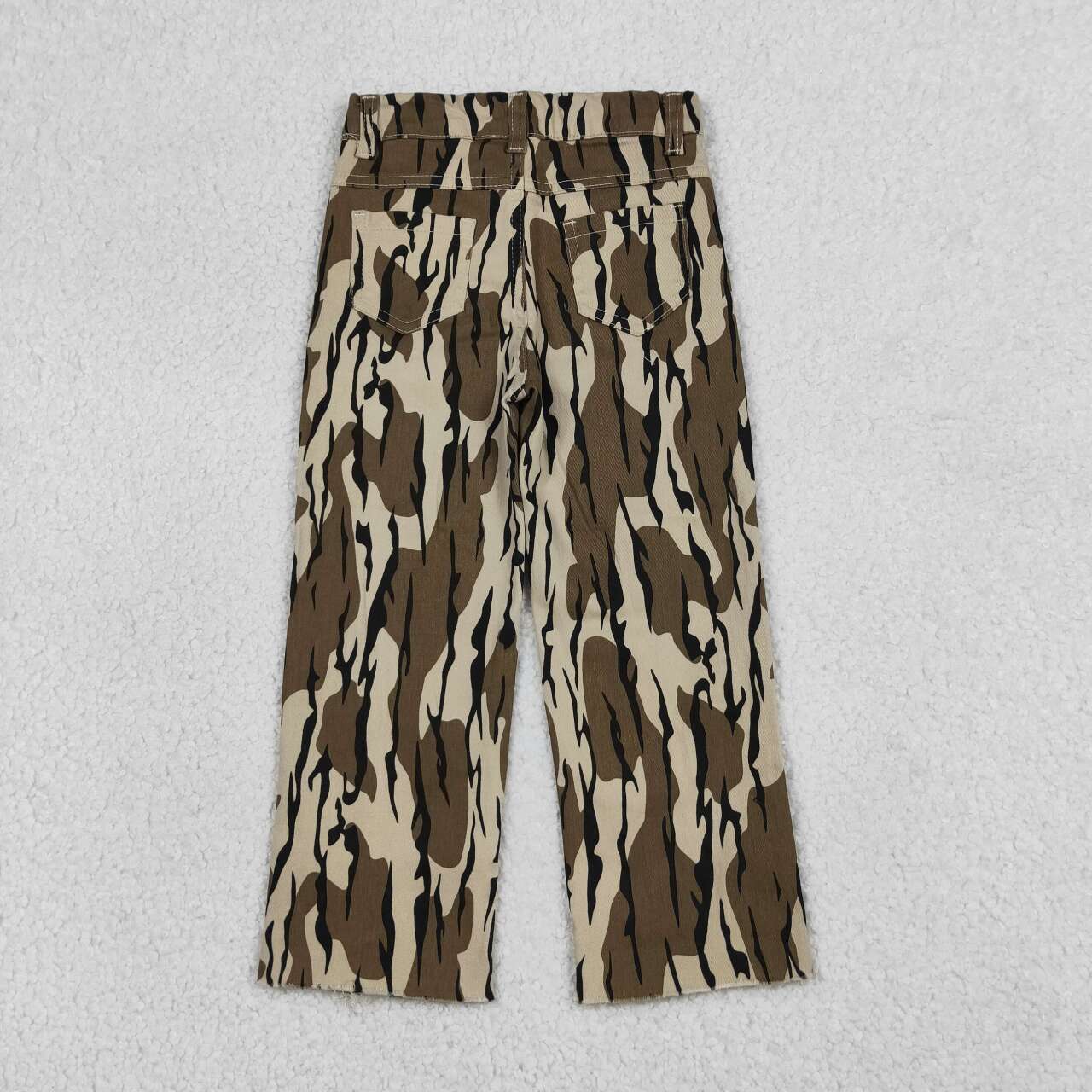 brown camo big hole jeans bell bottoms