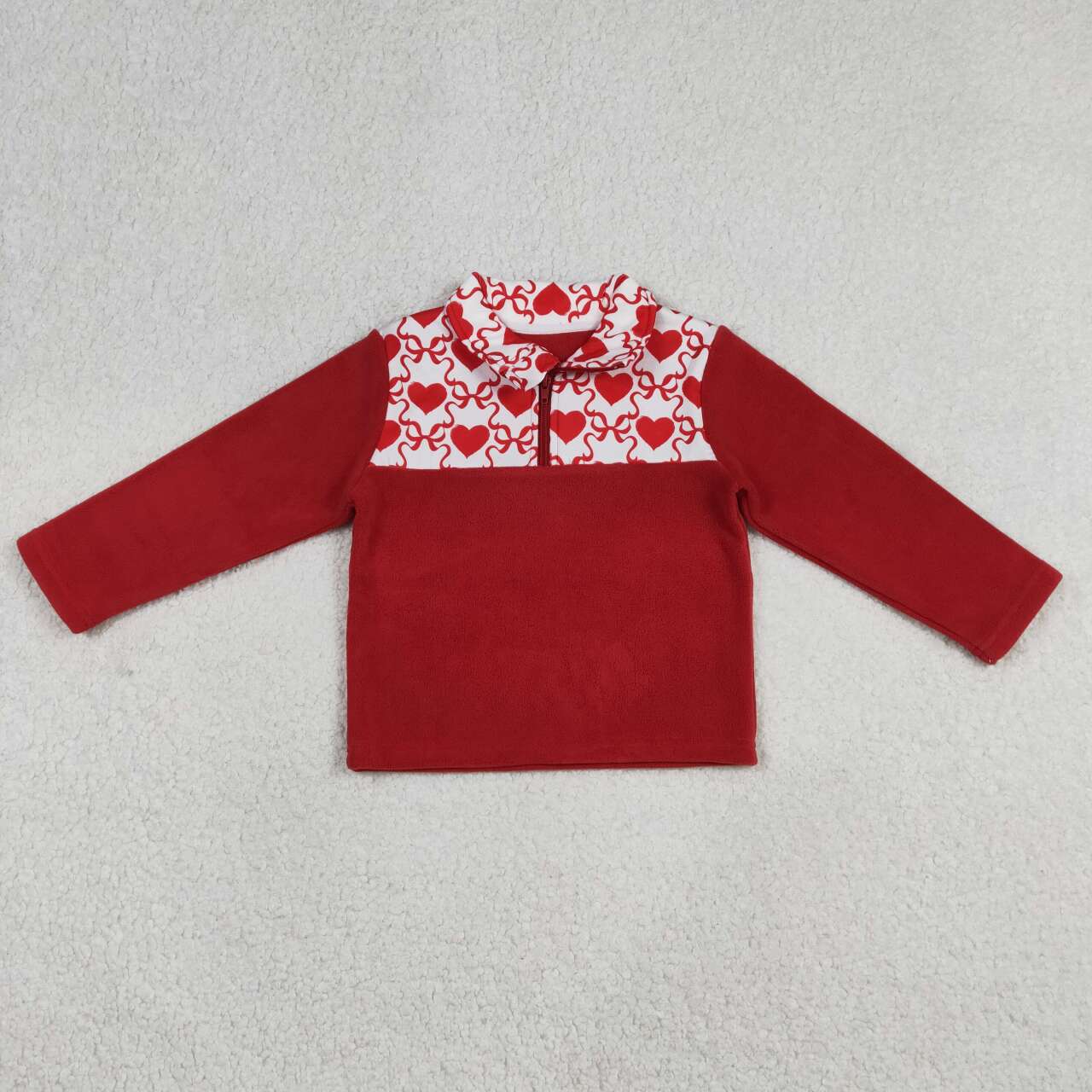 Valentines heart girls long sleeve pullover t-shirt top