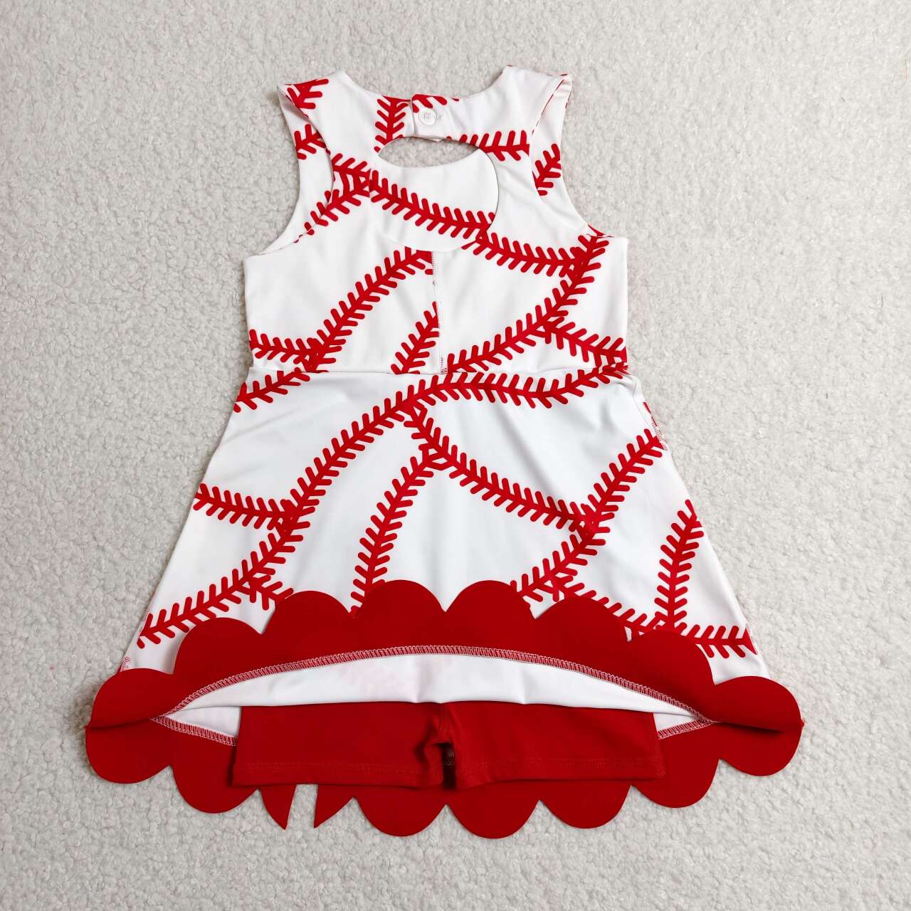 Baseball design girls summer yoga dress