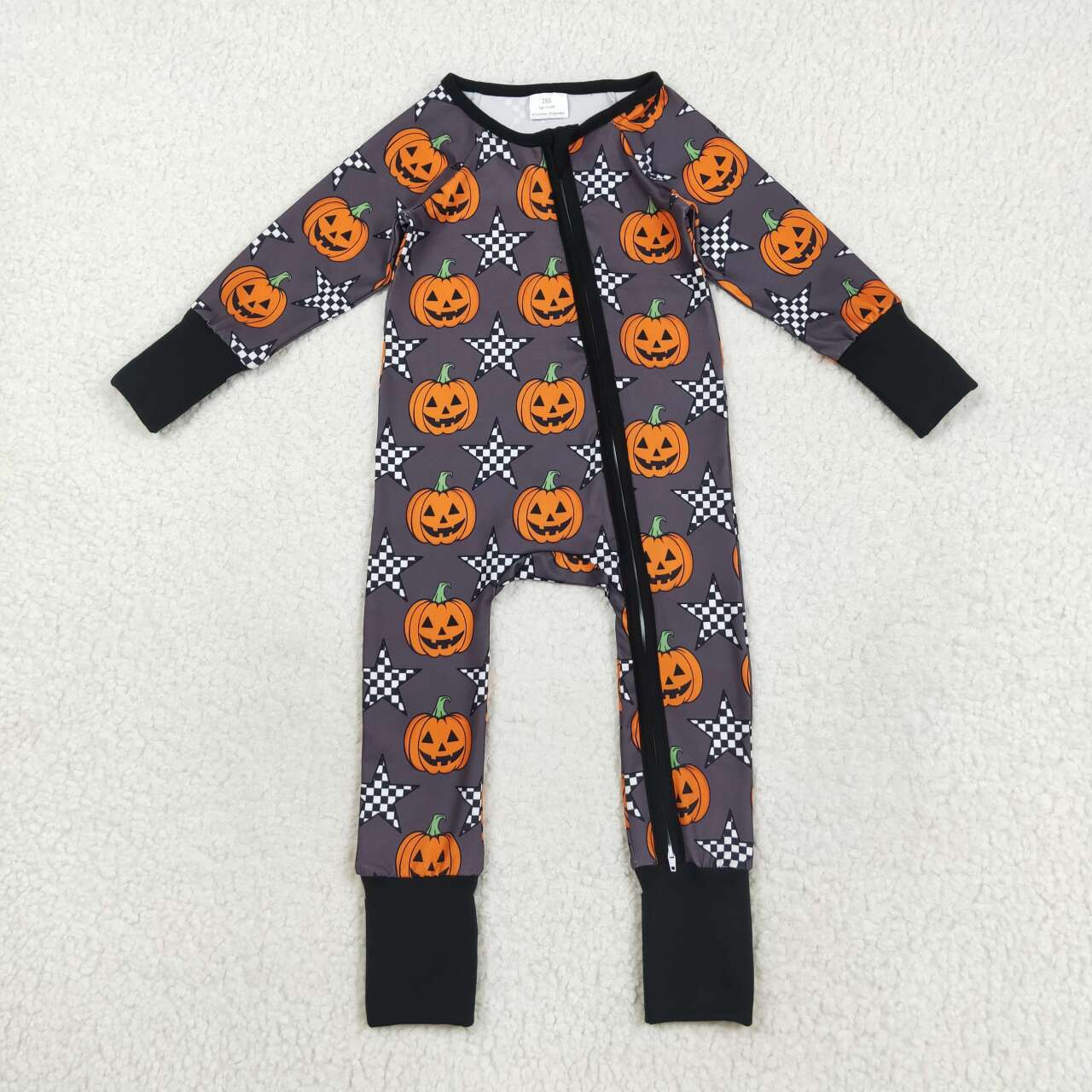 Halloween pumpkins kids long sleeve romper