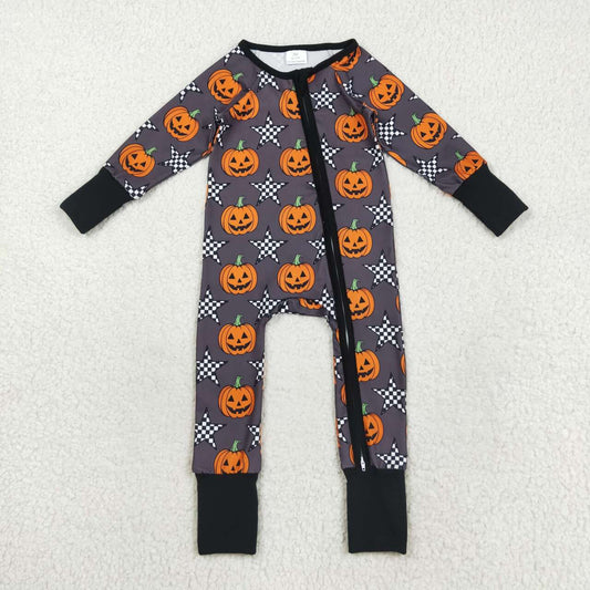 Halloween pumpkins kids long sleeve romper