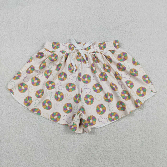 Adult women mardi gras yoga shorts