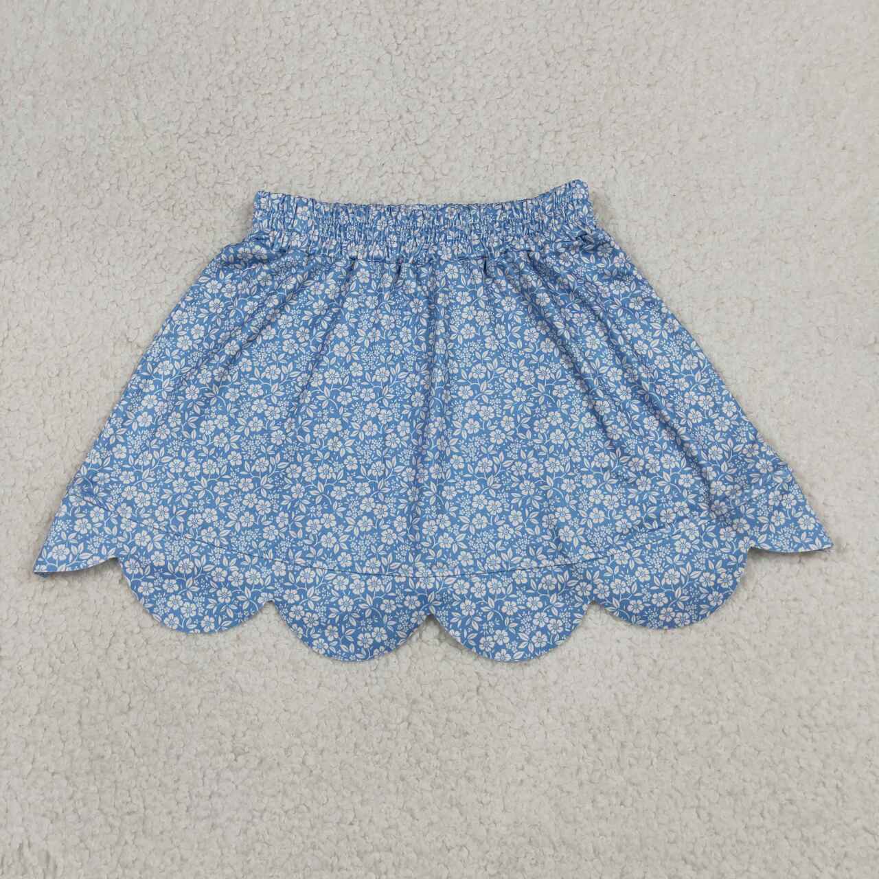 baby girl blue floral summer skirt