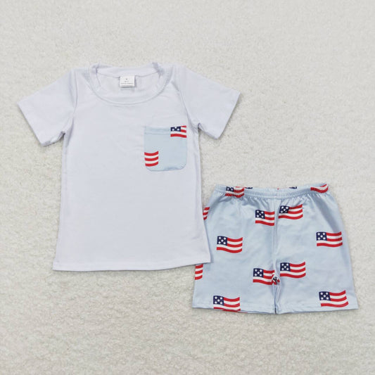 American flag baby boy july 4th shorts outfit