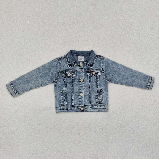 Baby girls long sleeve denim coat