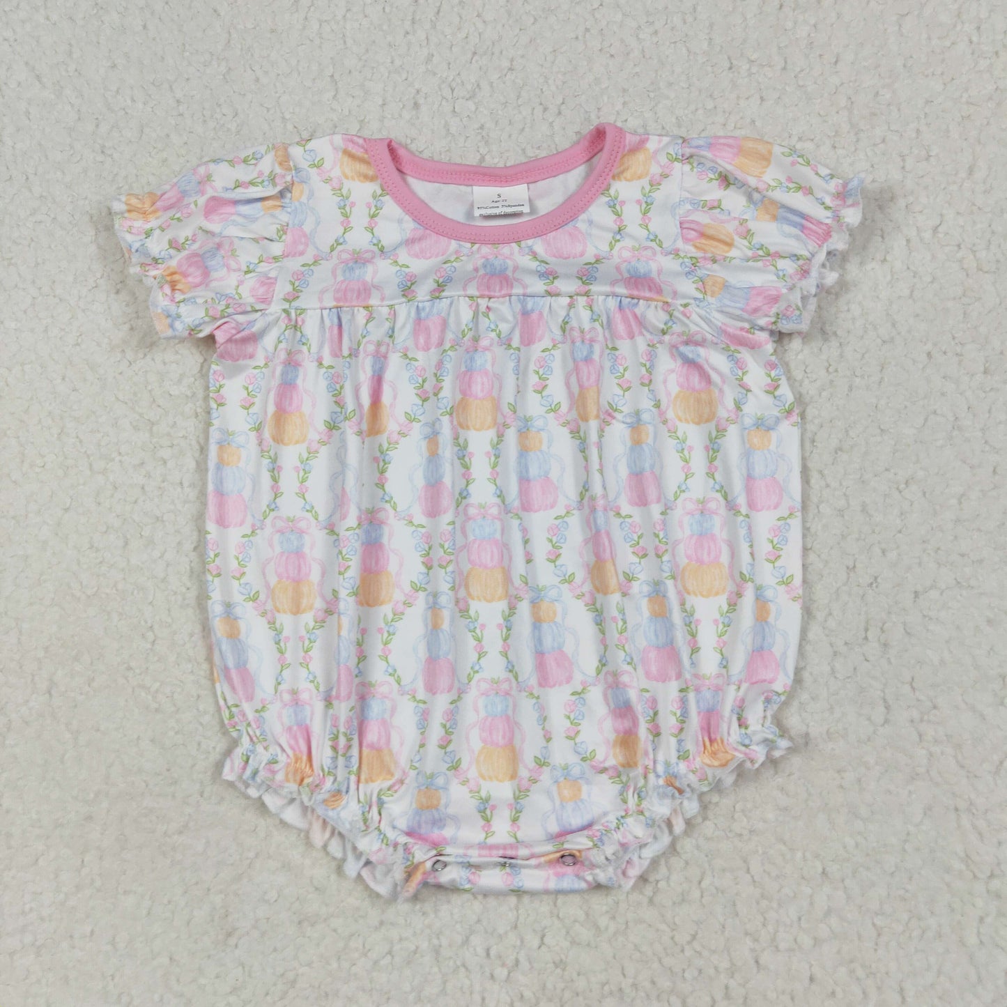 Toddle baby girls fall pumpkins romper