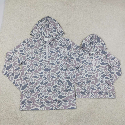 Mommy and Me Camo Long Sleeve hoodie Top