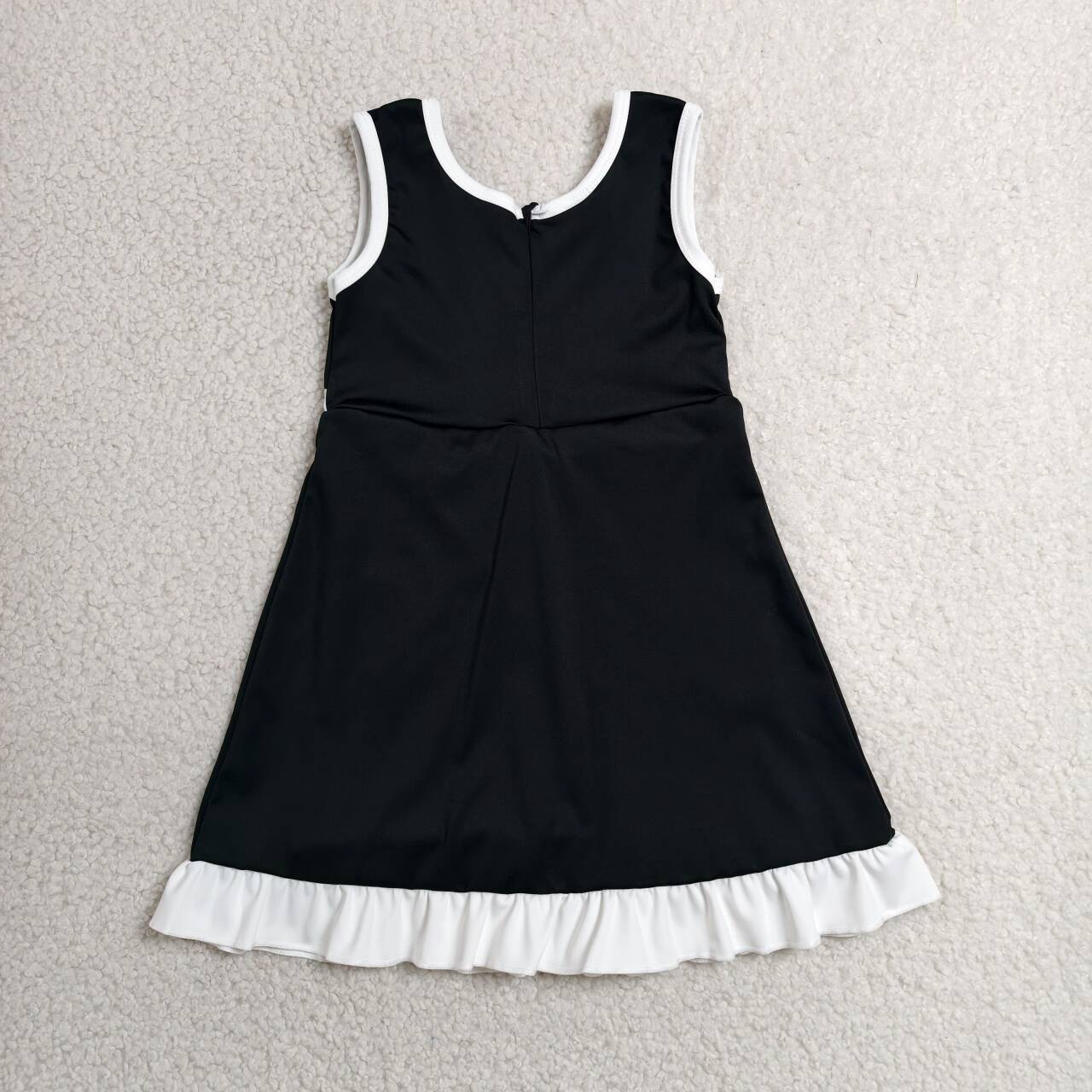 Black white color girls summer yoga dress