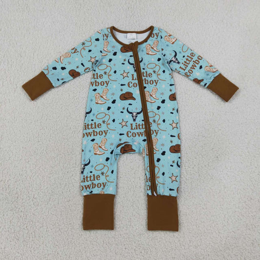 Toddle baby boy long sleeve little cowboy design romper