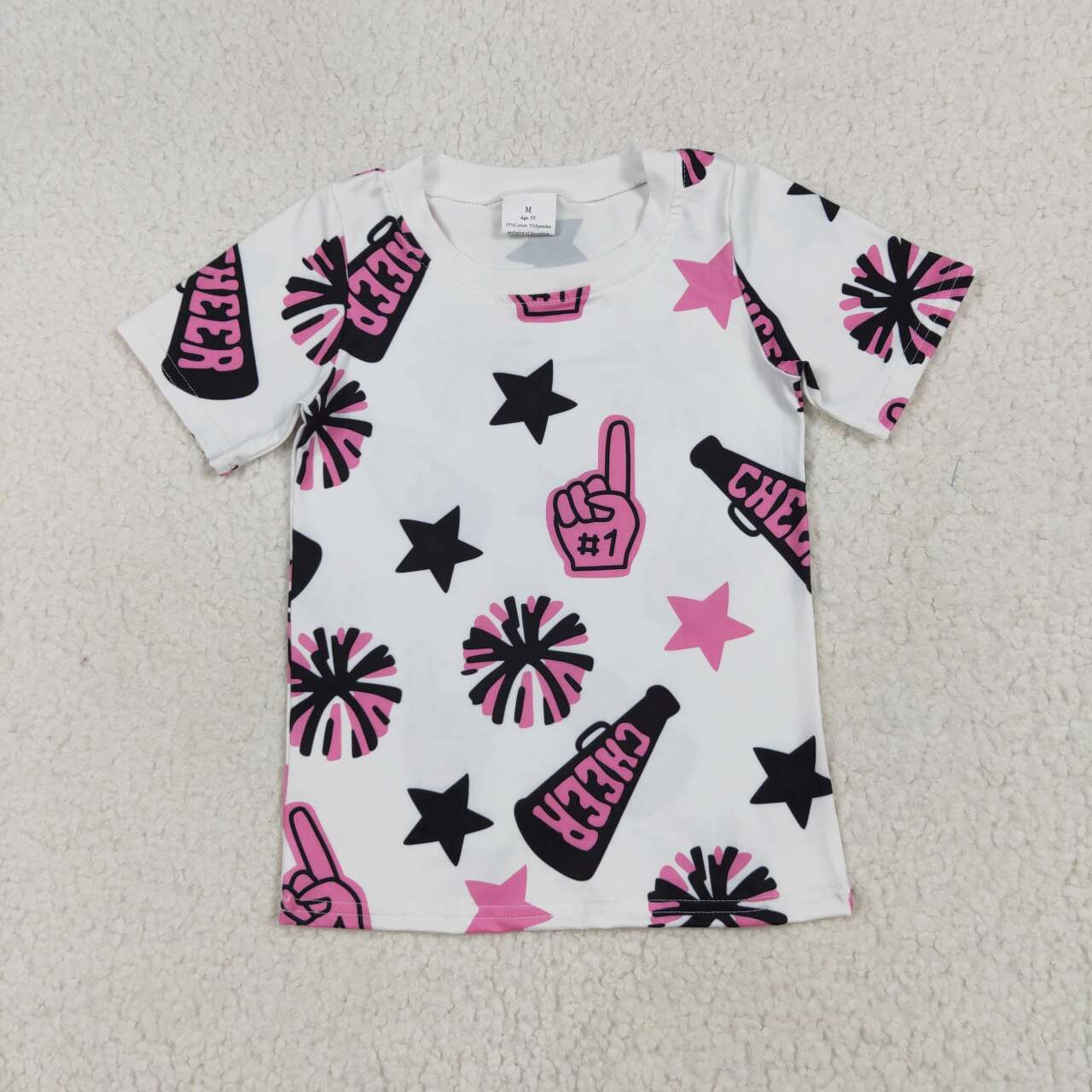 Toddle girls pink cheer shirt