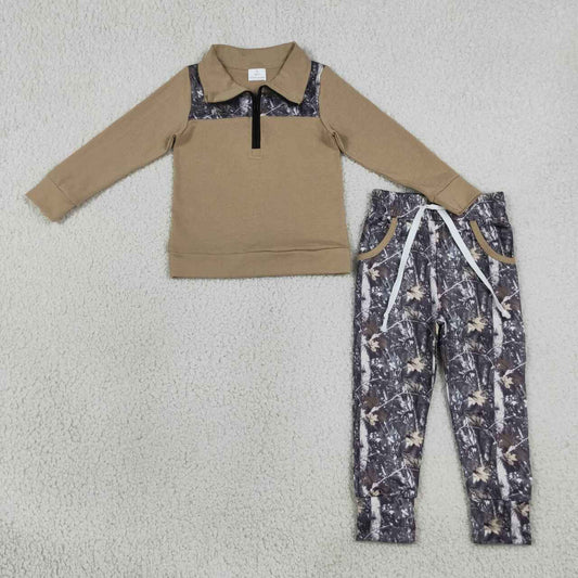 Long sleeve pullover matching pants boy spring fall outfit