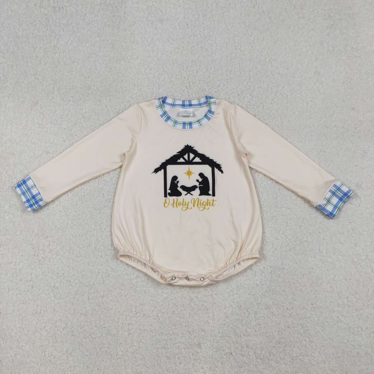 Baby boy jesus nativity long sleeve romper