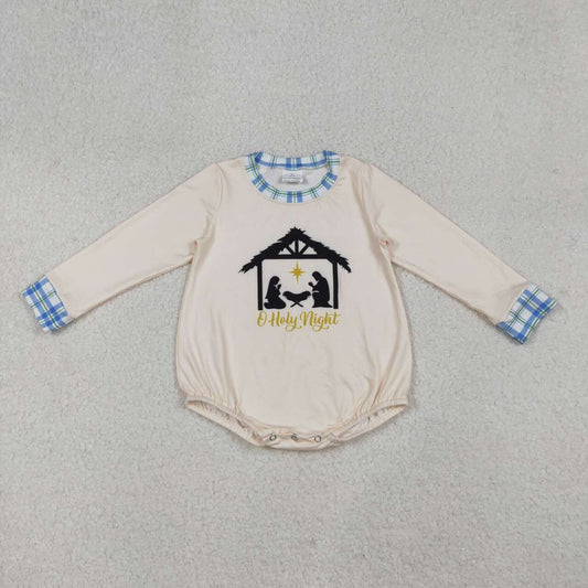 Baby boy jesus nativity long sleeve romper