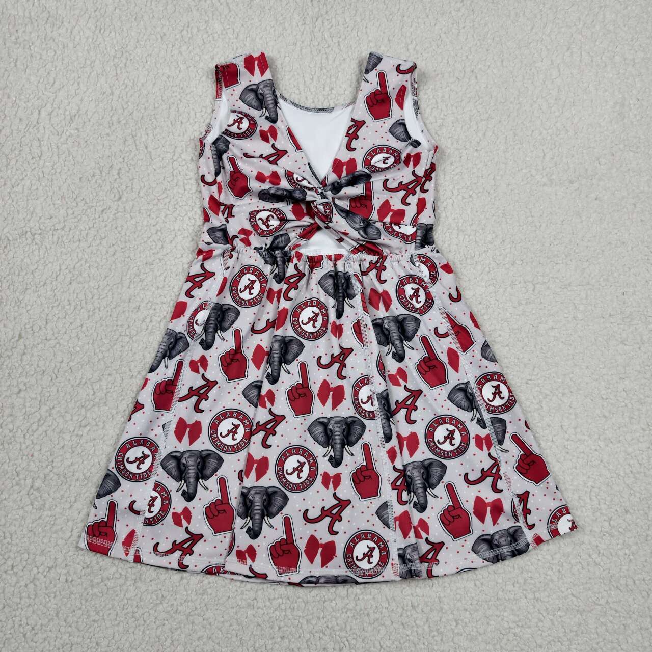 Alabama elephant design girls summer active yoga dress