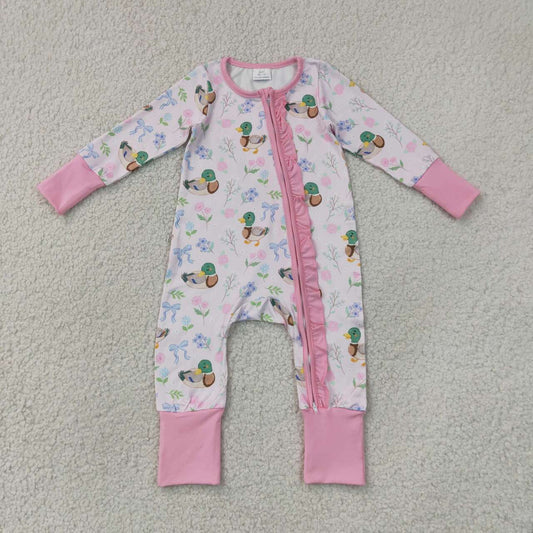 Toddle baby long sleeve mallard duck romper