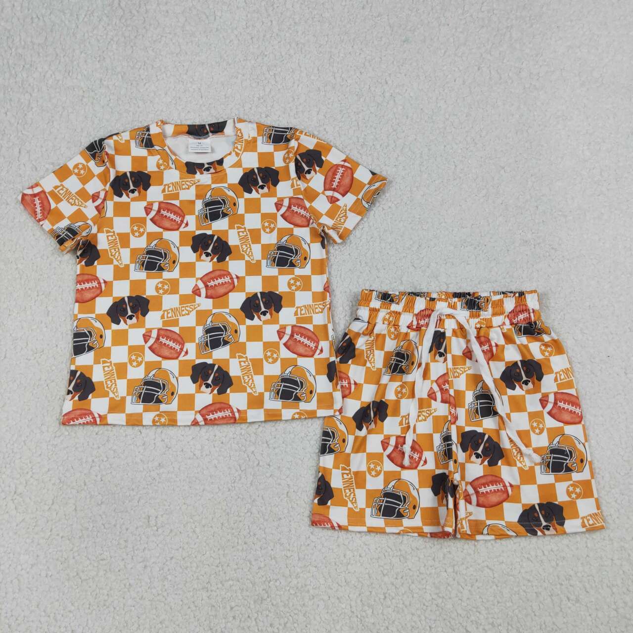 Football top matching shorts girl summer outfit