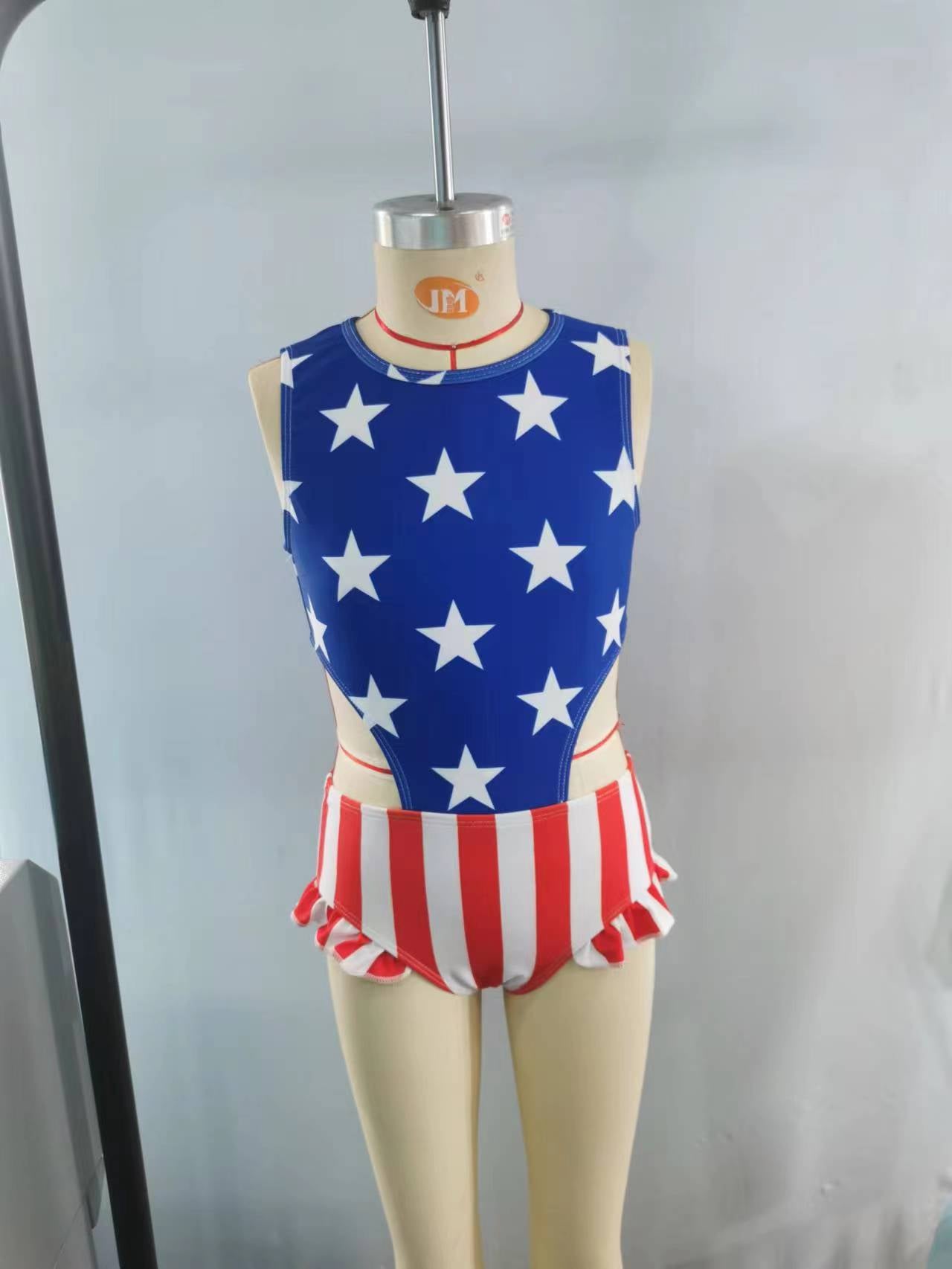 girls July 4th one piece swimwear preorder