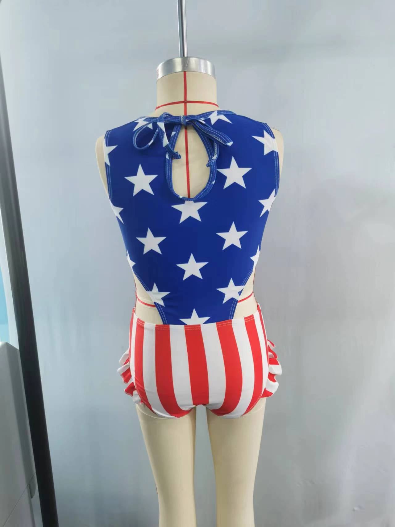 girls July 4th one piece swimwear preorder