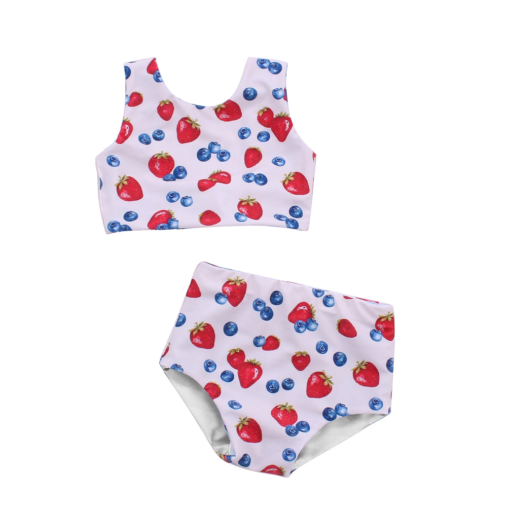 strawberry cherry summer fruit bathing suit preorder