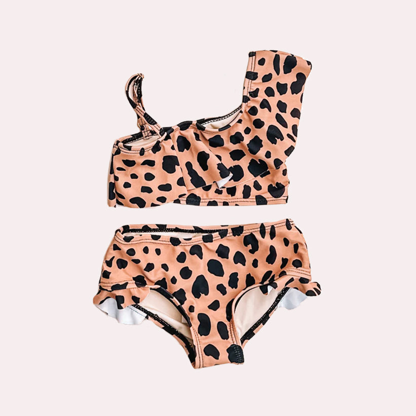 black cheetah 2pcs summer bathing suit preorder