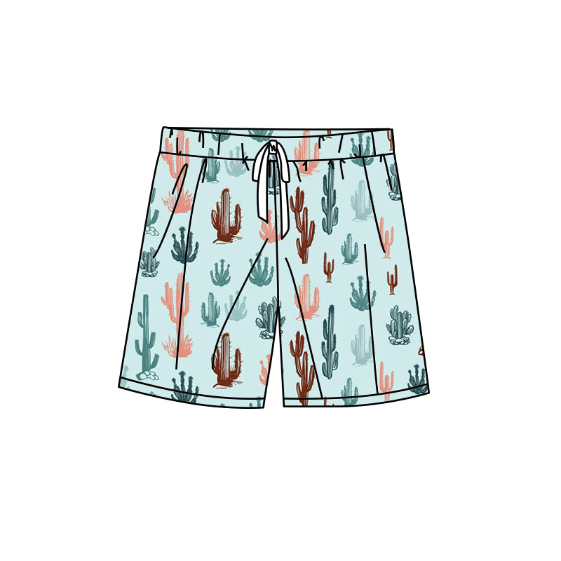 Adult man western cactus summer swim trunks preorder