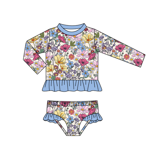 toddle long sleeve floral two pieces swimwear preorder