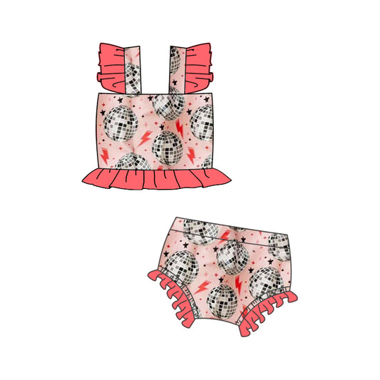 Baby girls disco western two piece bathing suit kids swimwear preorder