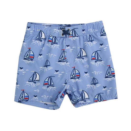 Baby boy sailboat summer swim trunks preorder