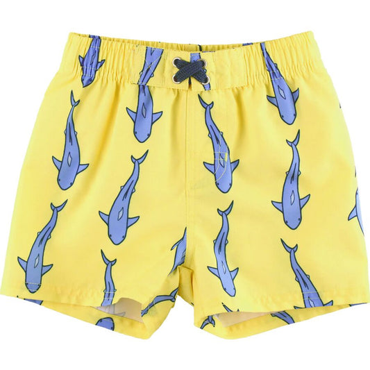 Baby boy fishing print summer swim trunks preorder