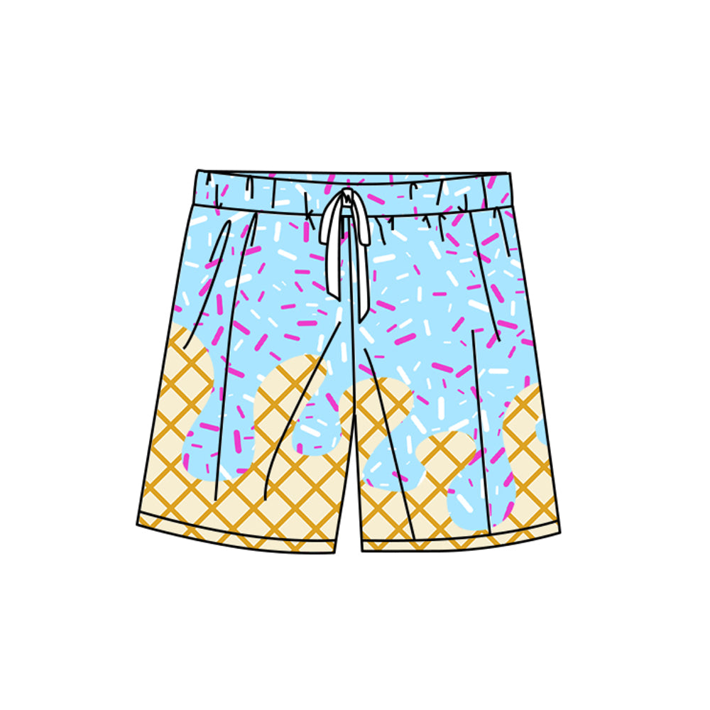 Adult man blue ice cream summer swim trunks preorder