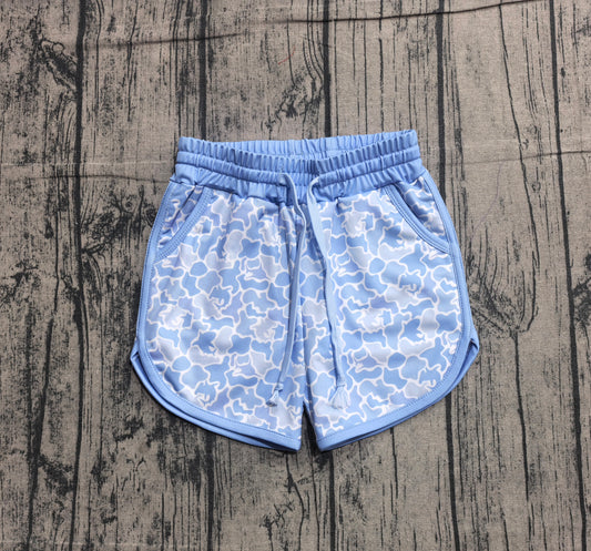 Baby boy blue camo summer swim trunks preorder