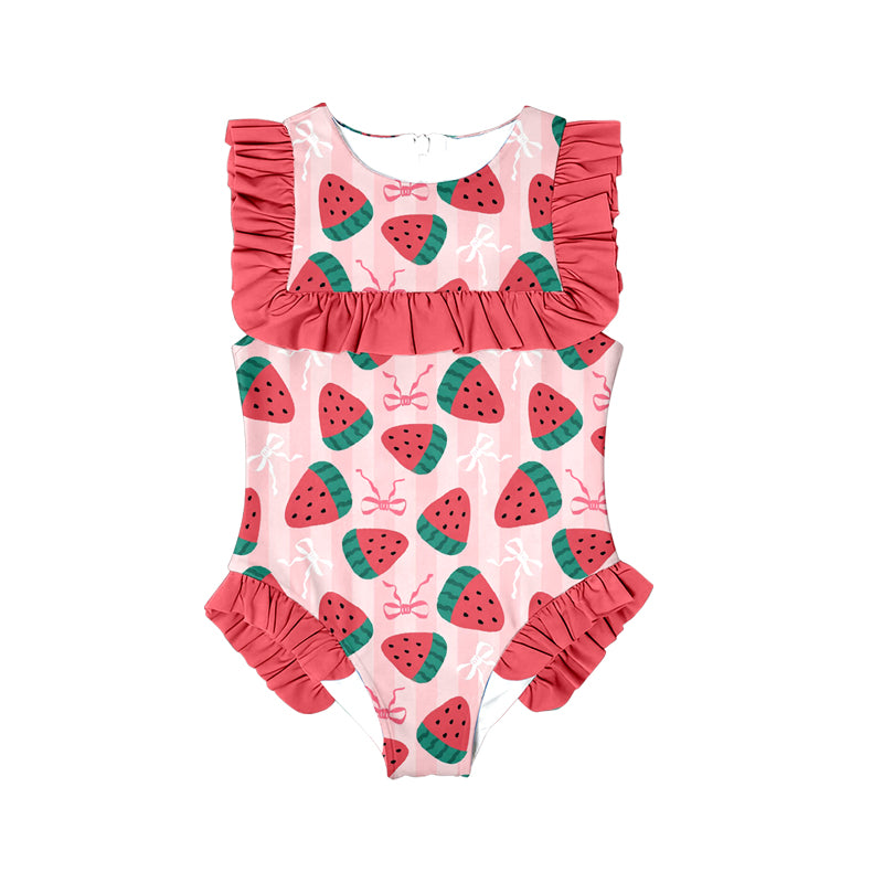 Toddle girls watermelon design one piece  swimsuit preorder
