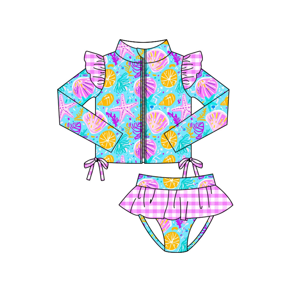 Baby girls starfish two pieces bathing suit kids swimwear preorder