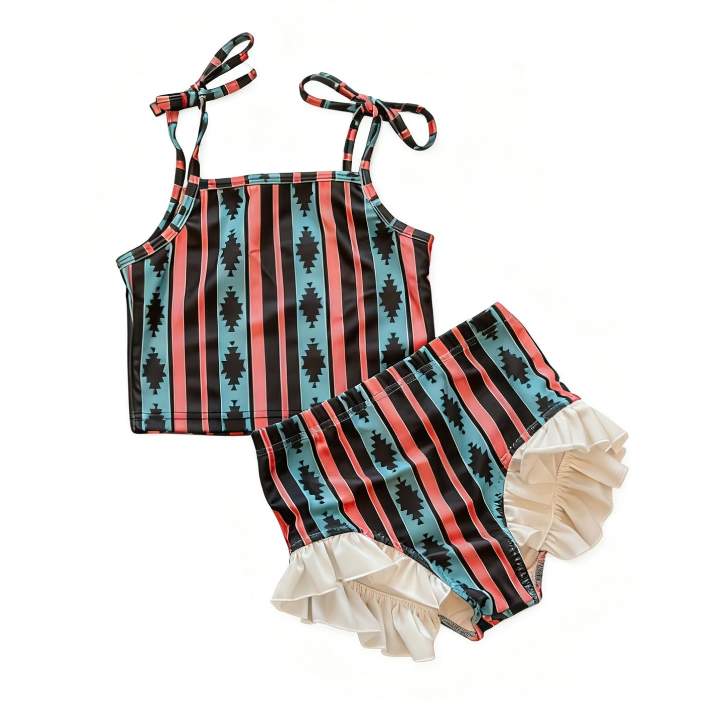 Baby girls western two pieces bathing suit kids swimwear preorder