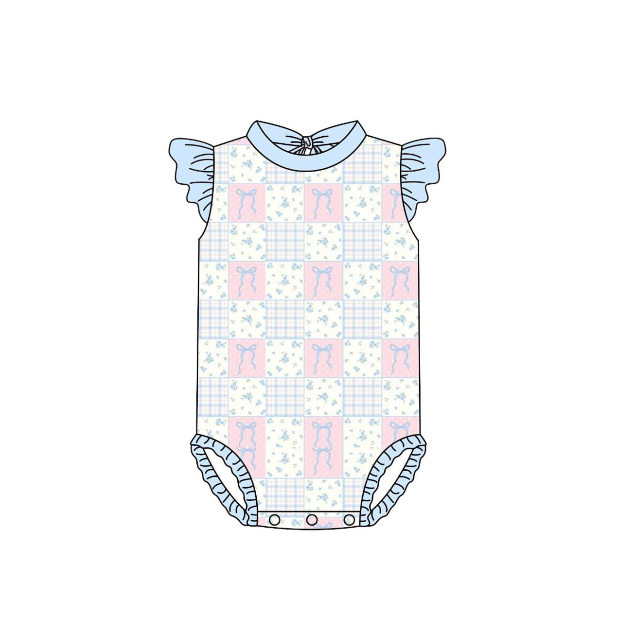 Pink bow one piece bathing suit kids swimwear preorder