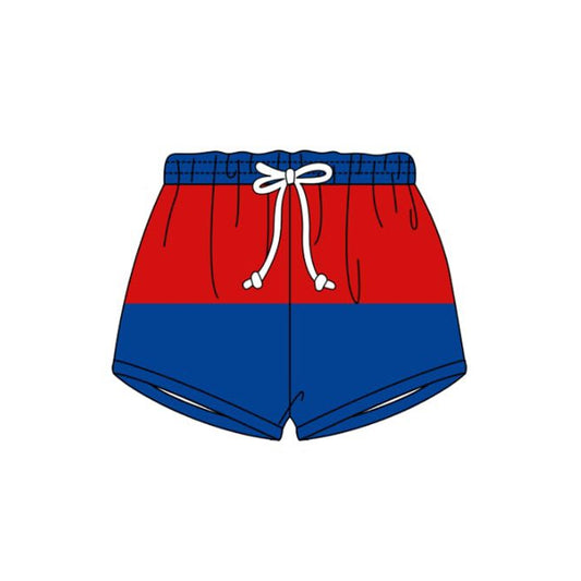 Baby boy red blue july 4th summer swim trunks preorder