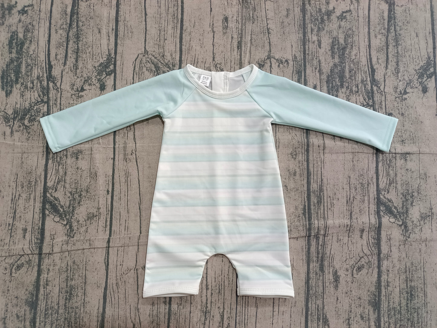 Blue stripes one piece bathing suit kids swimwear preorder