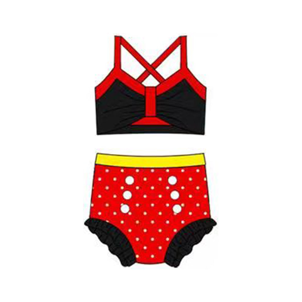 Princess design baby two pieces bathing suit kids swimwear preorder