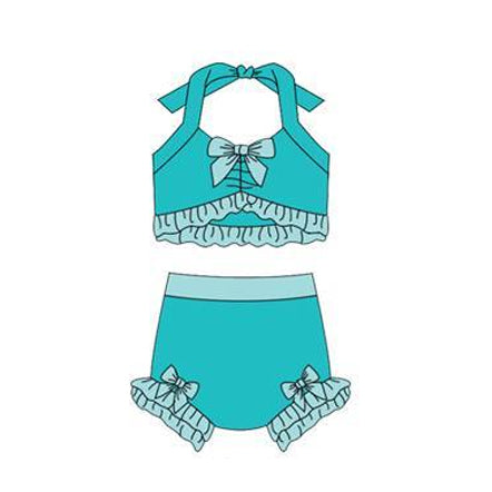 Princess design baby two pieces bathing suit kids swimwear preorder
