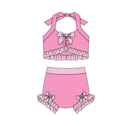 Princess design baby two pieces bathing suit kids swimwear preorder