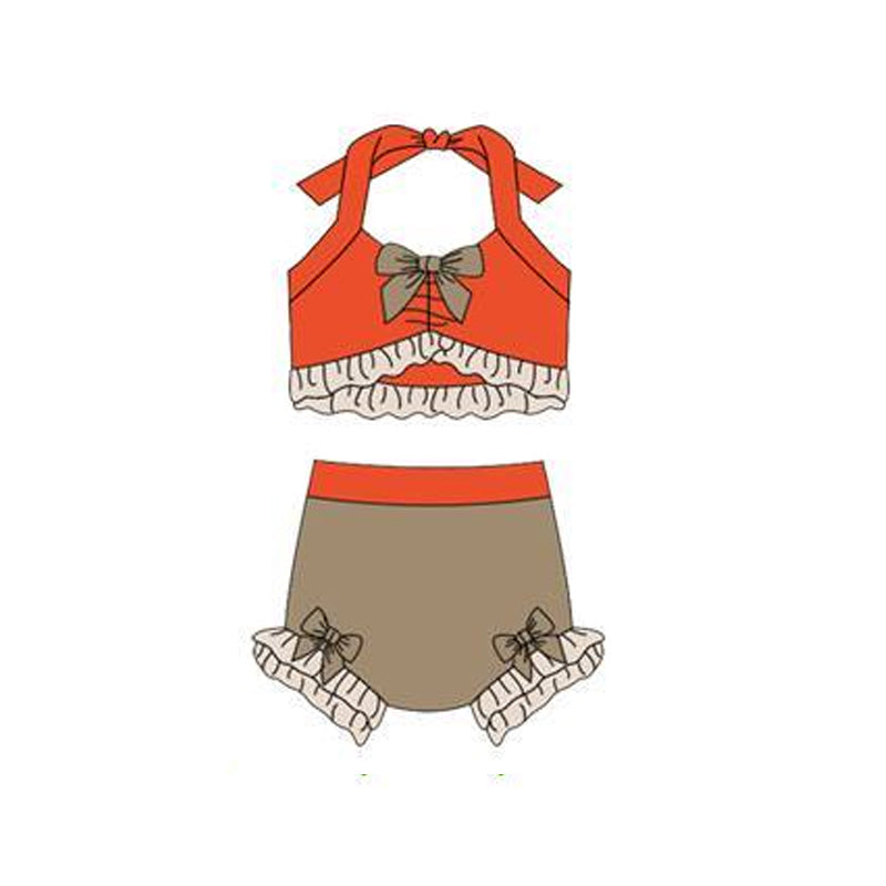 Princess design baby two pieces bathing suit kids swimwear preorder