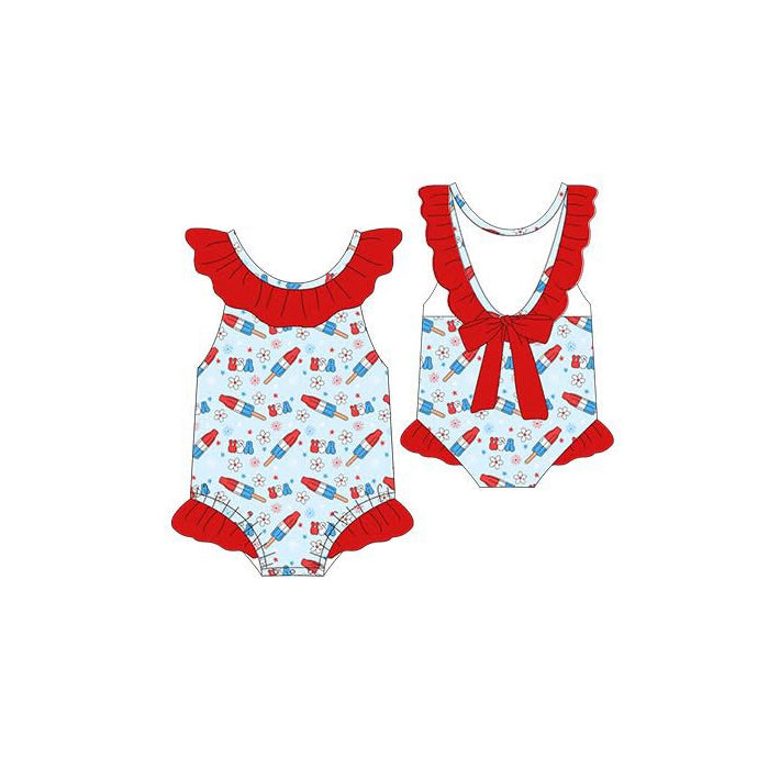 Popsicle print one piece bathing suit kids swimwear preorder