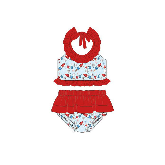 Popsicle print two pieces bathing suit kids swimwear preorder