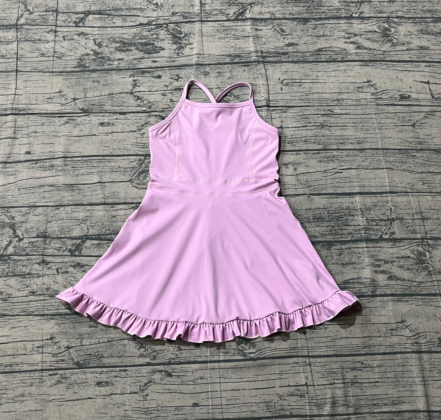 Lavender color design girls yoga dress preorder