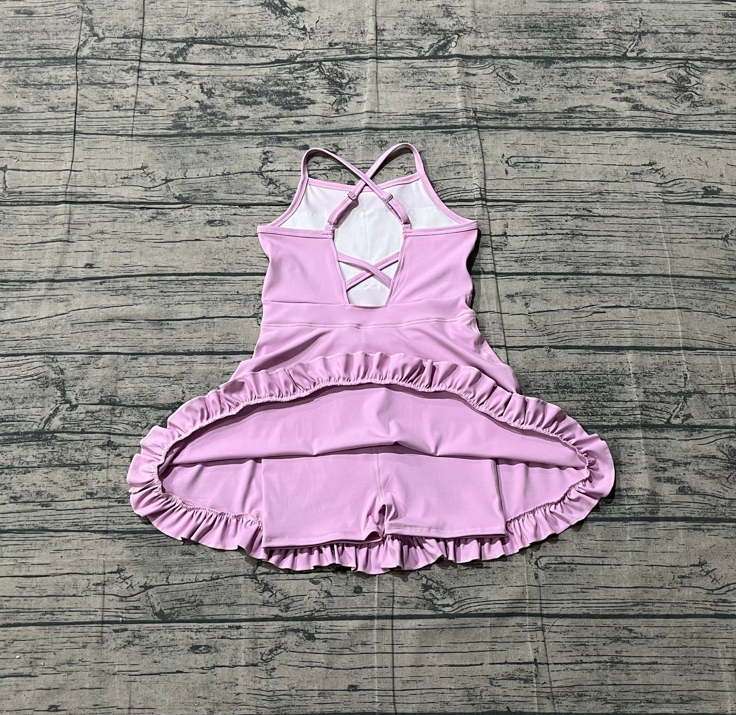 Lavender color design girls yoga dress preorder