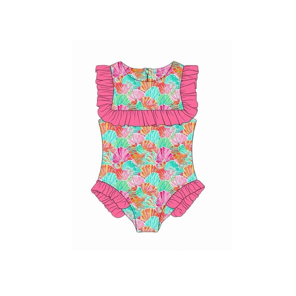 One piece bathing suit kids girls swimwear preorder
