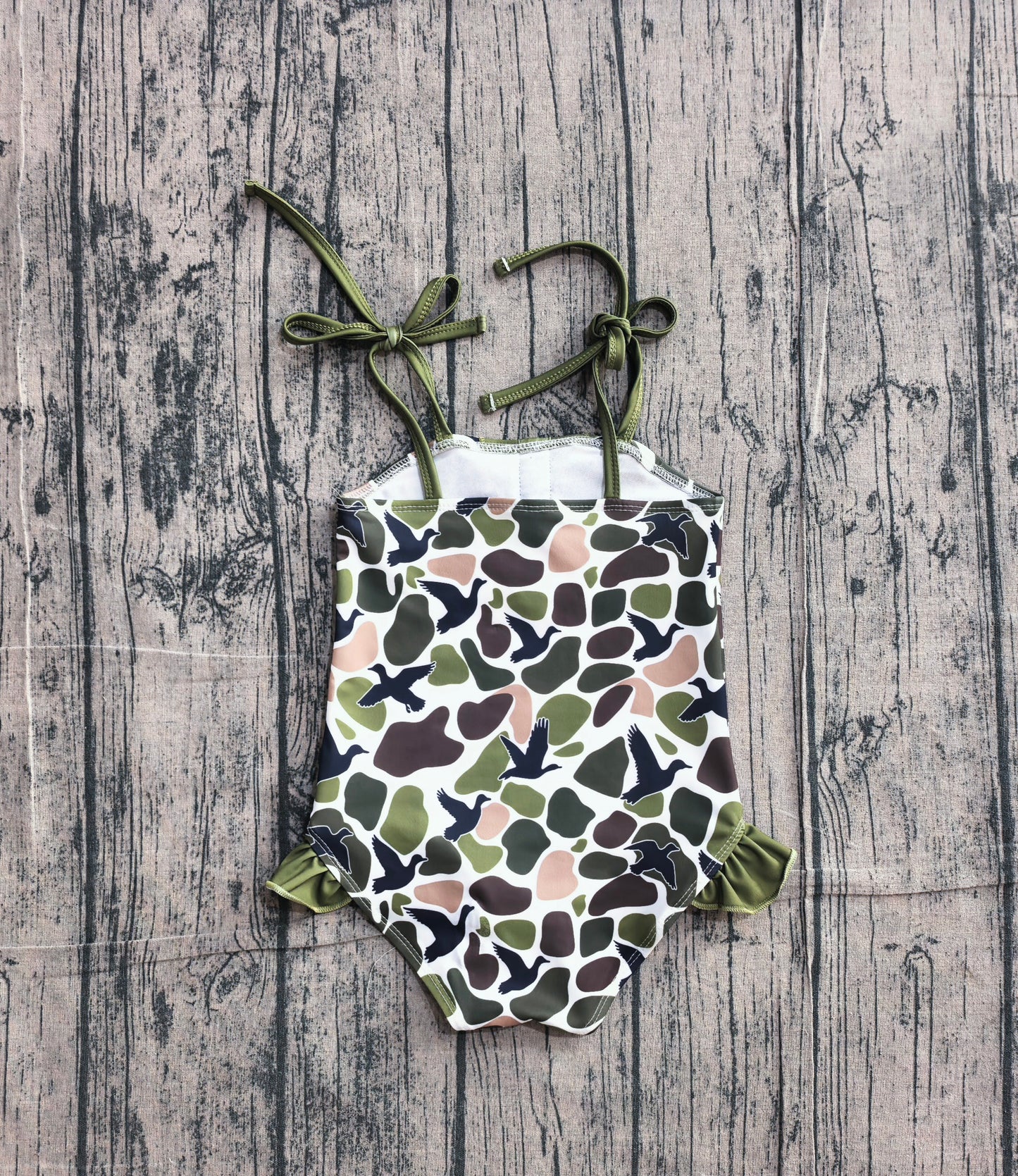 One piece duck camo bathing suit kids swimwear preorder